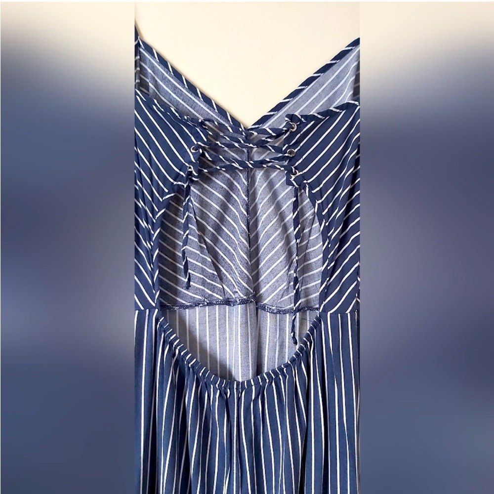DONATED ❌BLUENOTES stripped spaghetti straps maxi dress size M - Picture 3 of 4